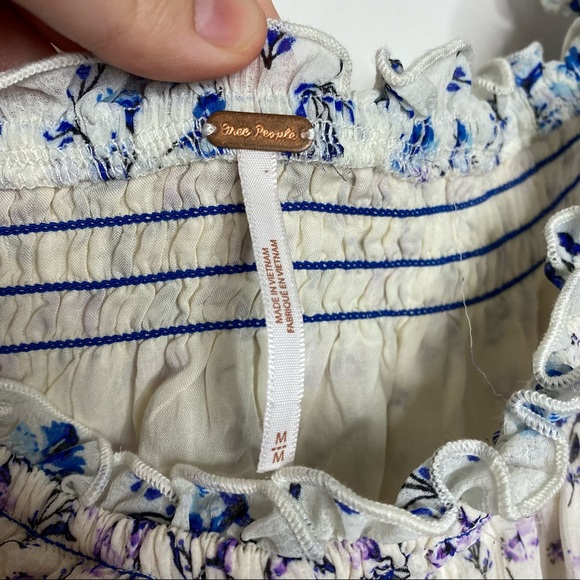 Free People Rose Valley Off the Shoulder Blouse M - Picture 6 of 13